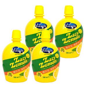 레이지 레몬주스 (200ml) x 4개 레몬음료 원액 희석용