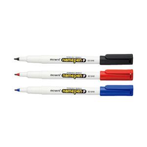 네임펜F(12자루) 중간글씨용 빨강 파랑 검정 모나미 유성