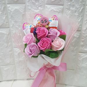 킨더조이 꽃다발(볼펜사은품)  사탕부케 재롱잔치 학예회 발표회 졸업 비누꽃