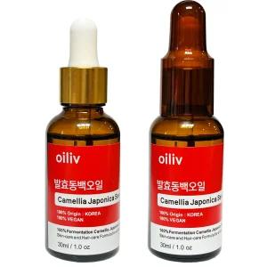 오일리브 국내산 발효동백오일 원액 100%  30ml 2병