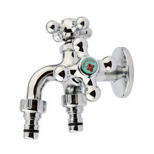 양세탁 두갈래 수도꼭지 냉수 온수 세탁꼭지 다용도 세탁기 교체 연결 카플링 배관 자재 수도