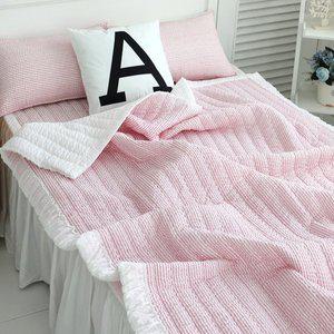 [바숨] 심플라인 여름이불+침대패드+베개커버 침구풀세트 슈퍼싱글 S/SS