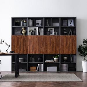 베를린 도어형 책장[멀바우 다크그레이]