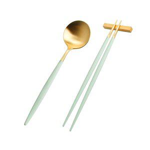 [큐티폴] 고아 세라돈 골드 스푼/젓가락세트(받침 포함)