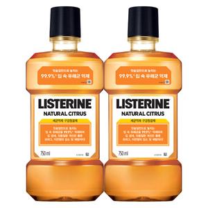 리스테린 시트러스 750mlX2개 가글 구강청결제