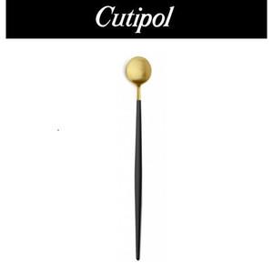 [큐티폴] 고아 블랙골드 롱드링크 스푼 1P