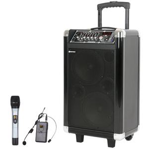 옴니트로닉 MSP-200USB 200W 2채널 이동식앰프 무선마이크