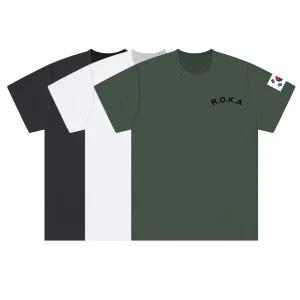 남성 여성 쿨링 ROKA 육군 아미 라운드 냉감 반팔 티셔츠 빅사이즈 S-7XL