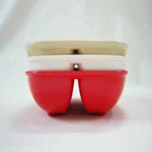 KJ 멜라민 칼라 짬짜면 그릇 짬짜기 짜장면 짬뽕 반반 짬짜