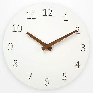 MJK 우드바늘 모던 무소음 벽시계 예쁜벽시계