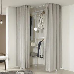 [왕자행거]왕자 노블리안_코너형드레스룸_3P_밀폐선반형_910_행거