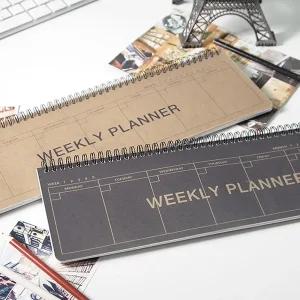 투영 크라프트 데스크 롱 위클리 플래너/탁상스케줄러 데스크스케줄러