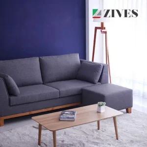 아델라 3인용 패브릭패턴 인조가죽소파+스툴