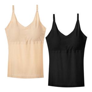 통기성좋은 캡나시 2매세트 메쉬 여름 캡내장 끈나시 여성런닝