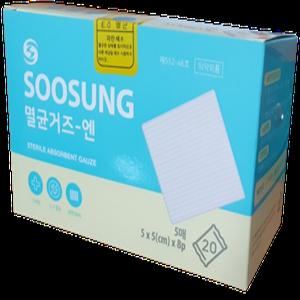 의약외품 수성 멸균거즈 엔 4인치(10cm x 10cm)8겹 접은거즈 5매