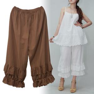 2단 펌킨팬츠pants 블루머 66-88반 레이어드 롱 속바지 실내복