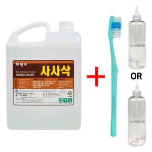 사사삭 4L 타일 줄눈 세정제 욕실 베란다 바닥 청소 백시멘트 제거제 세척제