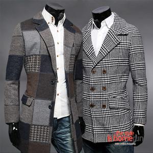 [홈런]코트 자켓 하프 롱 모직 패딩 트렌치 남성 남자