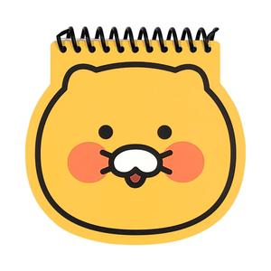 카카오프렌즈 춘식이 수첩 얼굴 얼굴모양