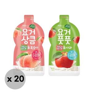 자연은 요거상큼 100ml x 20파우치(젤로복숭아/젤로사과 중 택1)