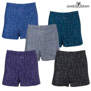 제임스딘 남성 남자 사각 트렁크 순면 빅사이즈 95-110 팬티 5매 세트 T02