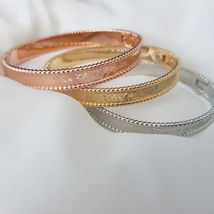 고퀄리티 럭셔리 이니셜 빼를리 뱅글 브레이슬릿 3 colors