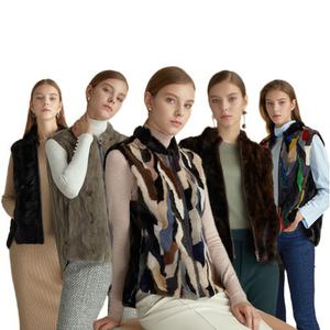 [라벨르]라벨르 밍크 스크랩 콤비 베스트 (천연모피)