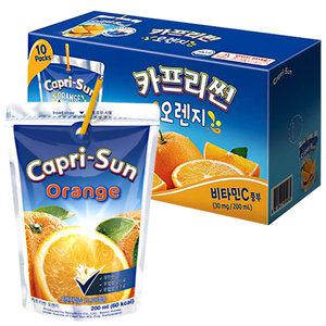 카프리썬 오렌지 200ml x 10팩 / 과일주스 음료수