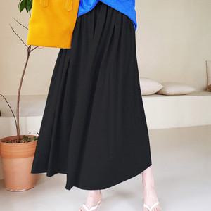 아웃사이즈 Y01 빅사이즈 모달 A라인 플리츠 하이웨스트 스커트