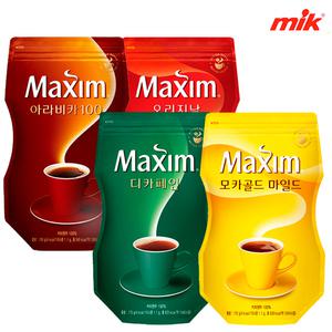 맥심 봉지 리필 커피( 모카골드/아라비카/맥심오리지날/디카페인) 2개