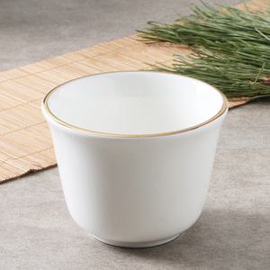 골드라인 도자기 중식 찻잔 물컵