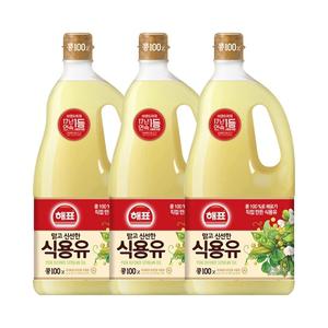 [사조대림] 해표 콩기름 1.8L X 3병 /식용유/오일/튀김/기름
