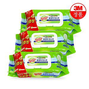 [3M] 스카치브라이트 물걸레청소포 더블액션 대형 24매 x 3개 물티슈청소포