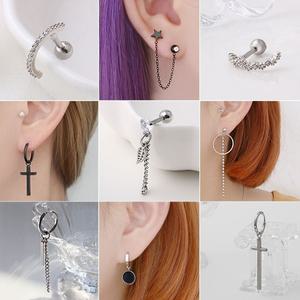 [미니아트] 써지컬 패션 피어싱 롱피어싱 십자가피어싱 투핀피어싱