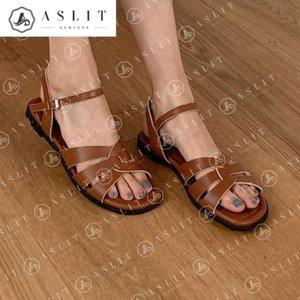 [기타][애슬릿] 여자 여름 크로스 일자 스트랩 데일리 샌들 2cm