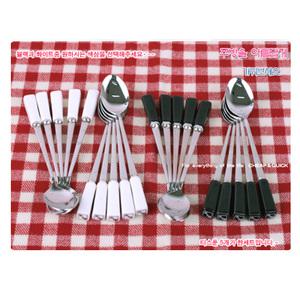 국산 블랙앤화이트 항아리 티스푼 5P/커피스푼/티스푼세트/키친툴/주방소품/다기/명품/씨엔큐