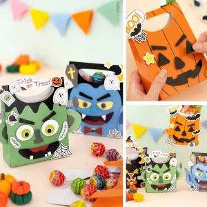 [문구티쳐] 민화샵 할로윈 쇼핑백 가방만들기 4종 스티커 꾸미기 diy 할로윈파티 만들기세트 프랑켄슈타인