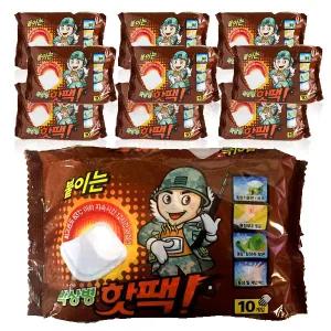 박상병 붙이는핫팩 100매 배 허리 어깨 찜질 등산 캠핑 핫팩 하루온