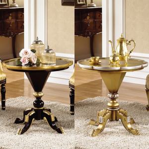 SL겔러리 헤라 2색 엔틱사이드테이블 유럽풍 마호가니원목 블랙골드 골드실버