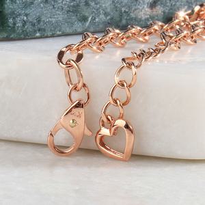 14K 18K 할로우 클립 체인 팔찌 언발 볼드 레이어드 금 여자 친구 와이프 선물