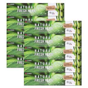 엘지 죽염 네추럴 프레쉬 허브 치약 160g X 10개