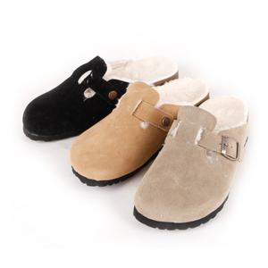 [기타]국산 버켄 남녀공용 스웨이드 보스턴 털슬리퍼