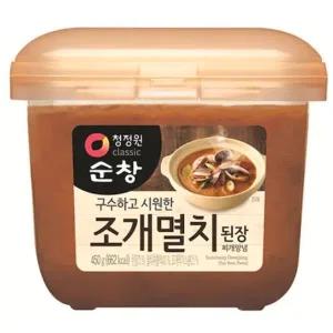 청정원 순창 조개멸치 찌개된장 450g 3개