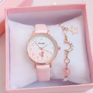 여학생 고양이 손목시계 패션 청순  선물 팔찌 중학생 고등학생 티류으스