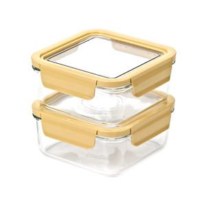 글라스락 네오 정사각, 1200ml, 2개