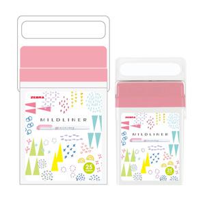 제브라 마일드라이너 형광펜 25색세트 -하드케이스- (WKT7-25C-ZBOX)