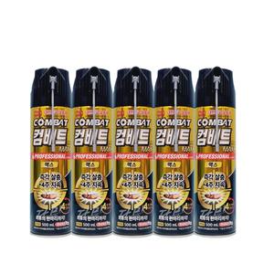 컴배트 프로페셔널 맥스 스피드 수성 에어로솔 살충제 바퀴벌레용 500ml x5개