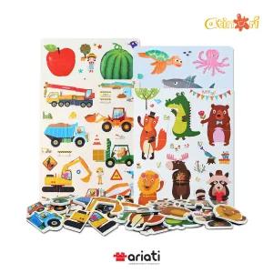 아리아띠 유아 자석퍼즐 놀이 동물 과일 자동차