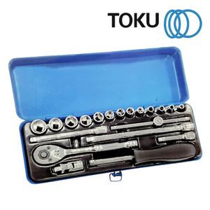 도쿠 TK002012 1/4인치 소켓 렌치 복스알 핸들 세트 20P