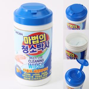 매직 크리너 세정 물티슈 200매 다용도 와이퍼 마법의 청소 박사 찌든때